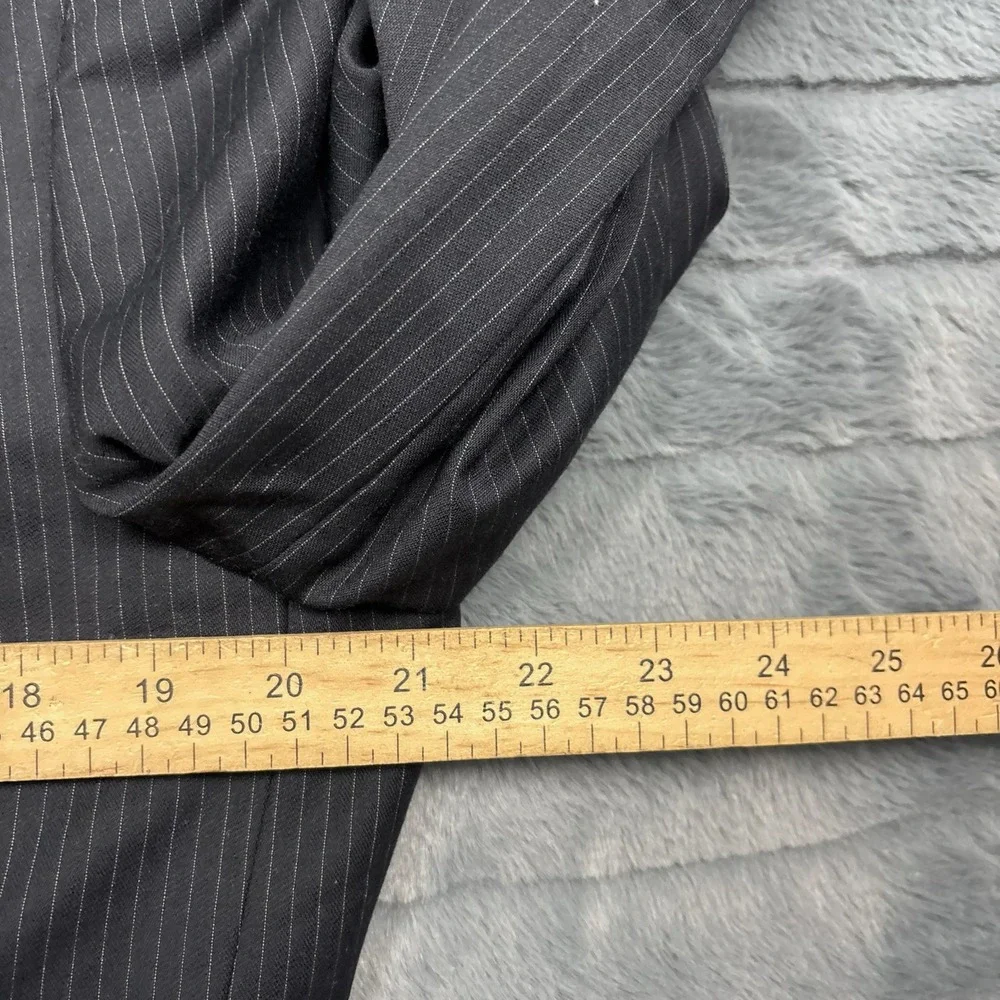 Michael Michael Kors Mens 42S Pinstripe Wool Blend 2-Button Suit Jacket Charcoal